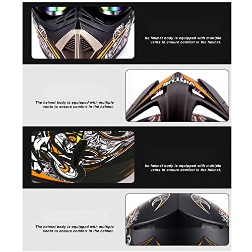 Bluetooth Dirt Bike Helmet Motocross Helmet DOT/ECE Approved N60006