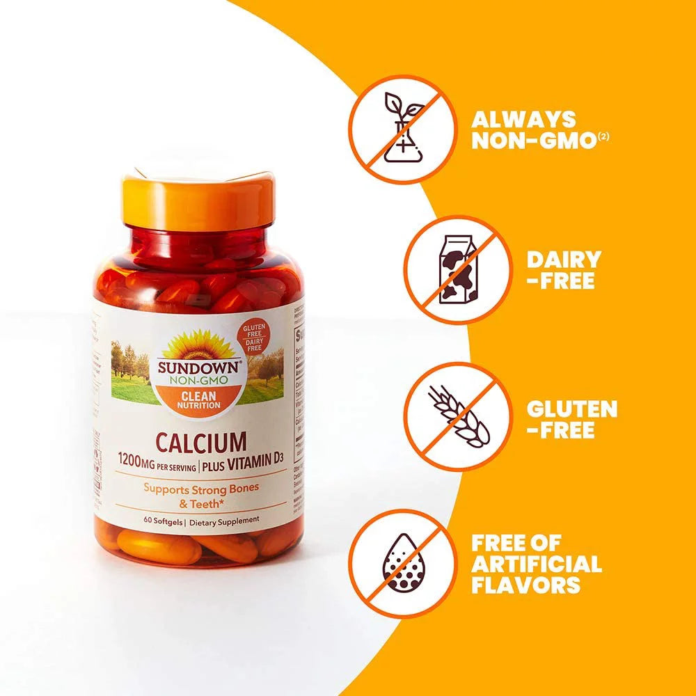 Calcium 1200 Plus D Liquid Filled Softgels 60 ea Pack of 4 D209889