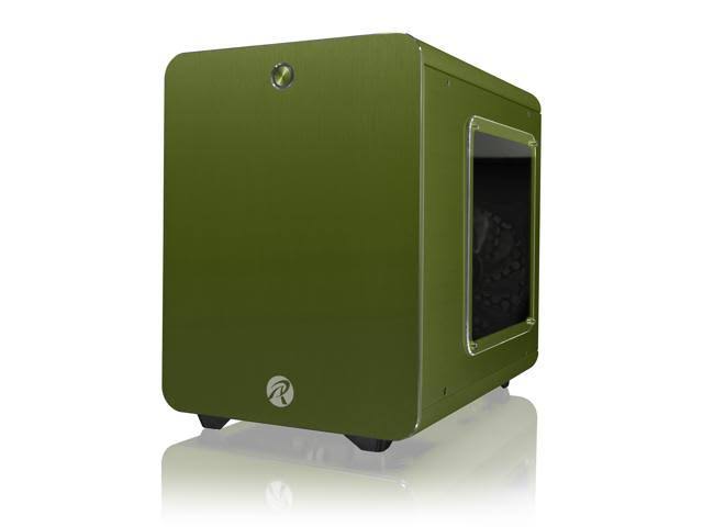 Green Alu. M-ITX Case with LED Fan C993