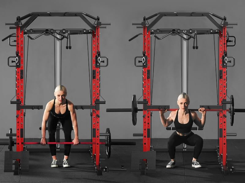 Power Cage with Cable Crossover System for Home Gym K98043