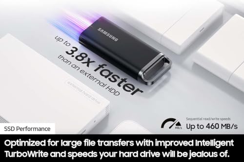 2TB Portable External Solid State Drive, Black S22753