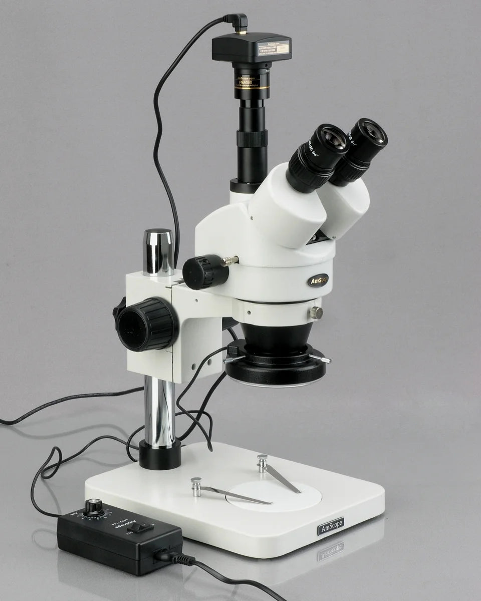 3.5X-90X Zoom Stereo Microscope with 144-LED Light and 10MP Digital USB Camera H2502