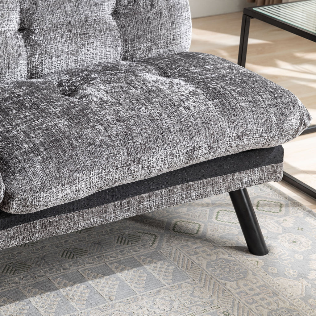 Convertible Sofa Bed Adjustable Lounge Couch with Metal Legs I29984
