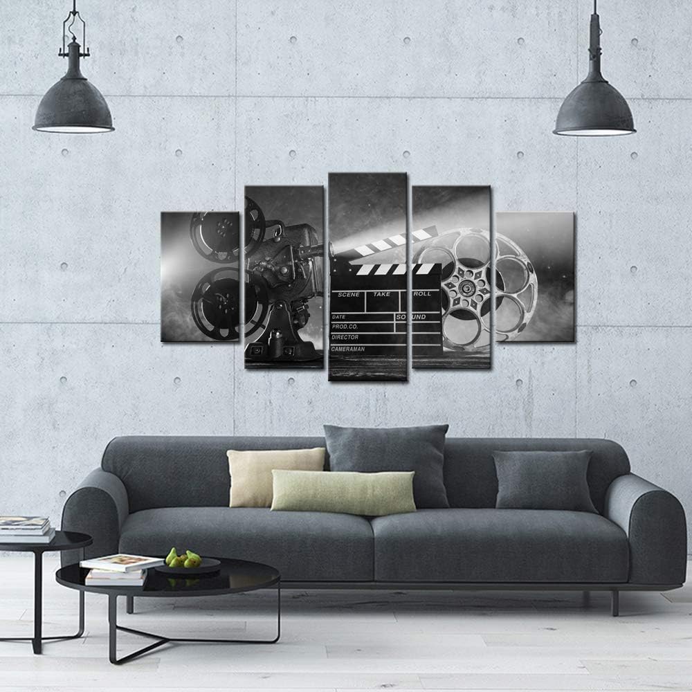 Large 5 Piece Canvas Wall Art Black and White Pictures Ready to Hang F503