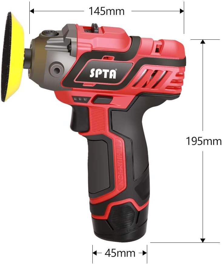 12V Cordless Car Polisher Tool Set with 1500mAh Li-ion Battery and Polishing Pads K13677