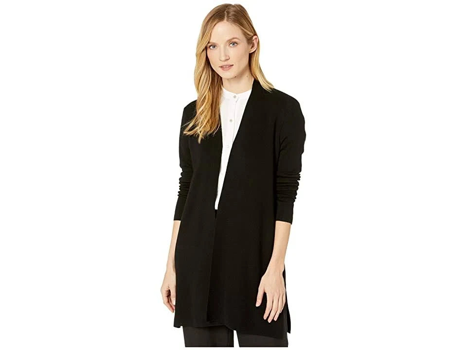 Black Merino Long Cardigan S995810