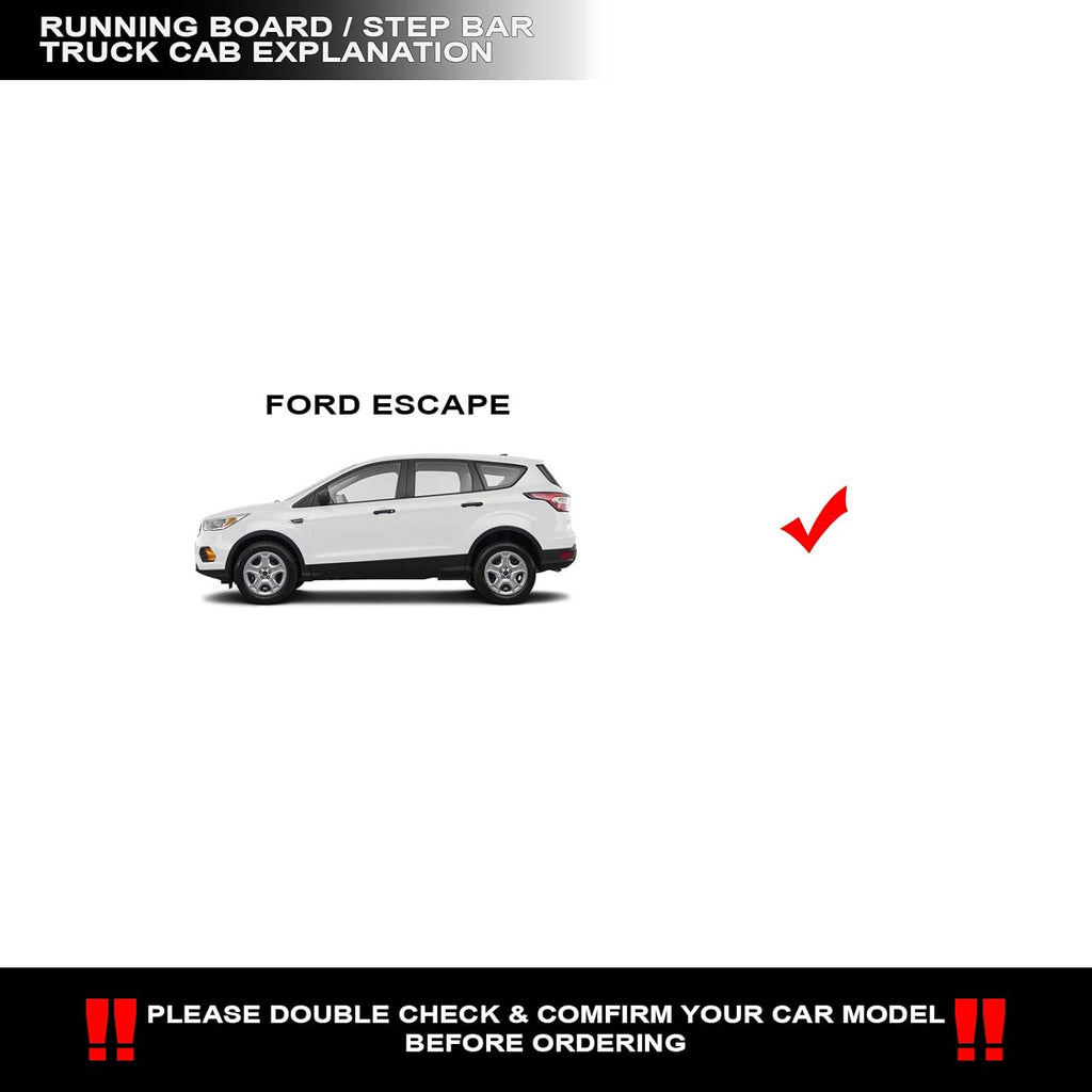 6 VP Series Aluminum Running Boards Black With Chrome Trim N16425