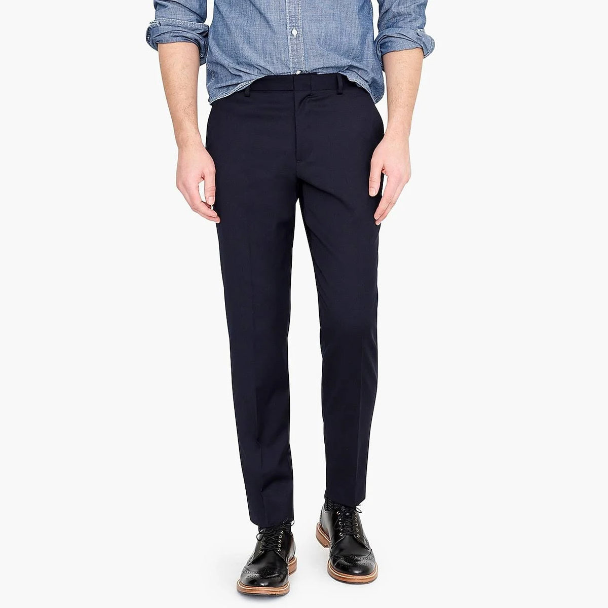 Slim-Fit Pant in Stretch Four-Season Wool (Size 38x32) B8033