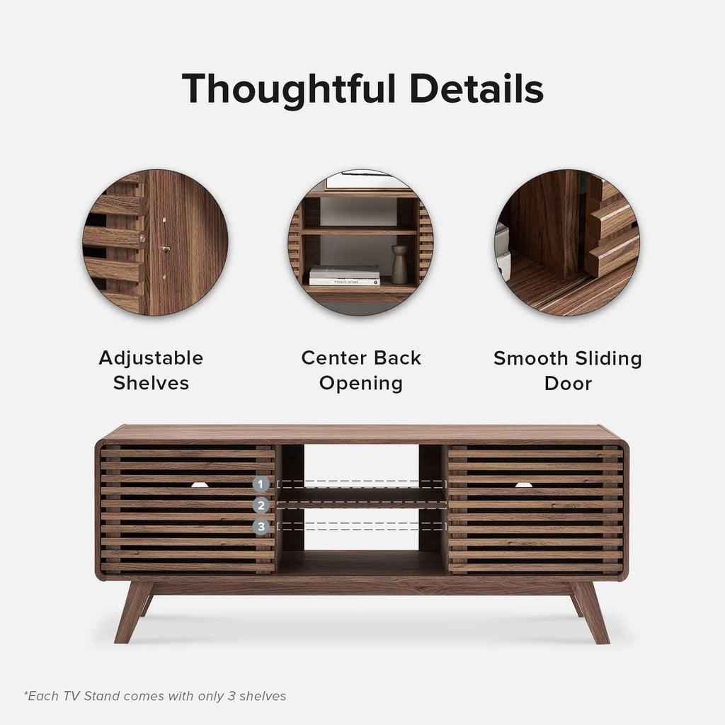 59 Mid-Century Modern TV Stand Console H8752