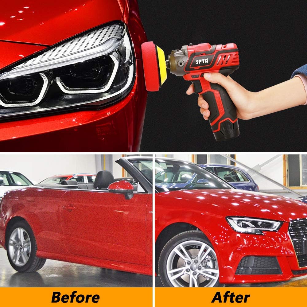 12V Cordless Car Polisher Tool Set with 1500mAh Li-ion Battery and Polishing Pads K13677