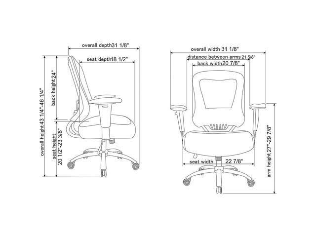Big and Tall Mesh Back Executive Chair D8392