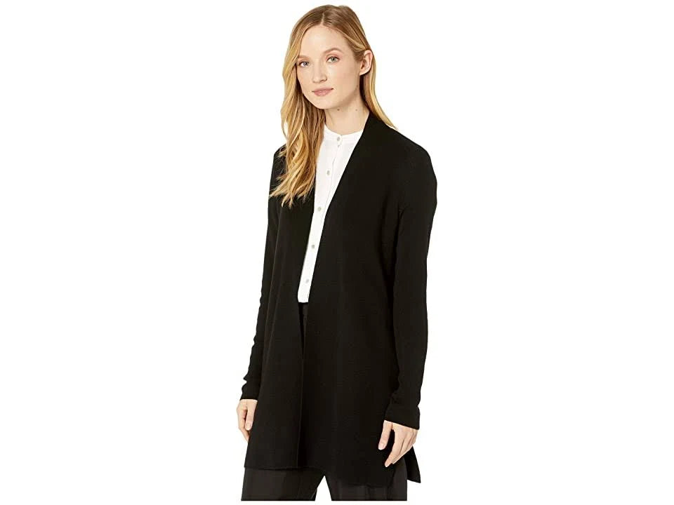 Black Merino Long Cardigan S995810