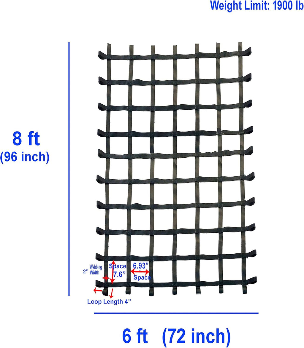 8 ft x 6 ft Black Climbing Cargo Net H782723