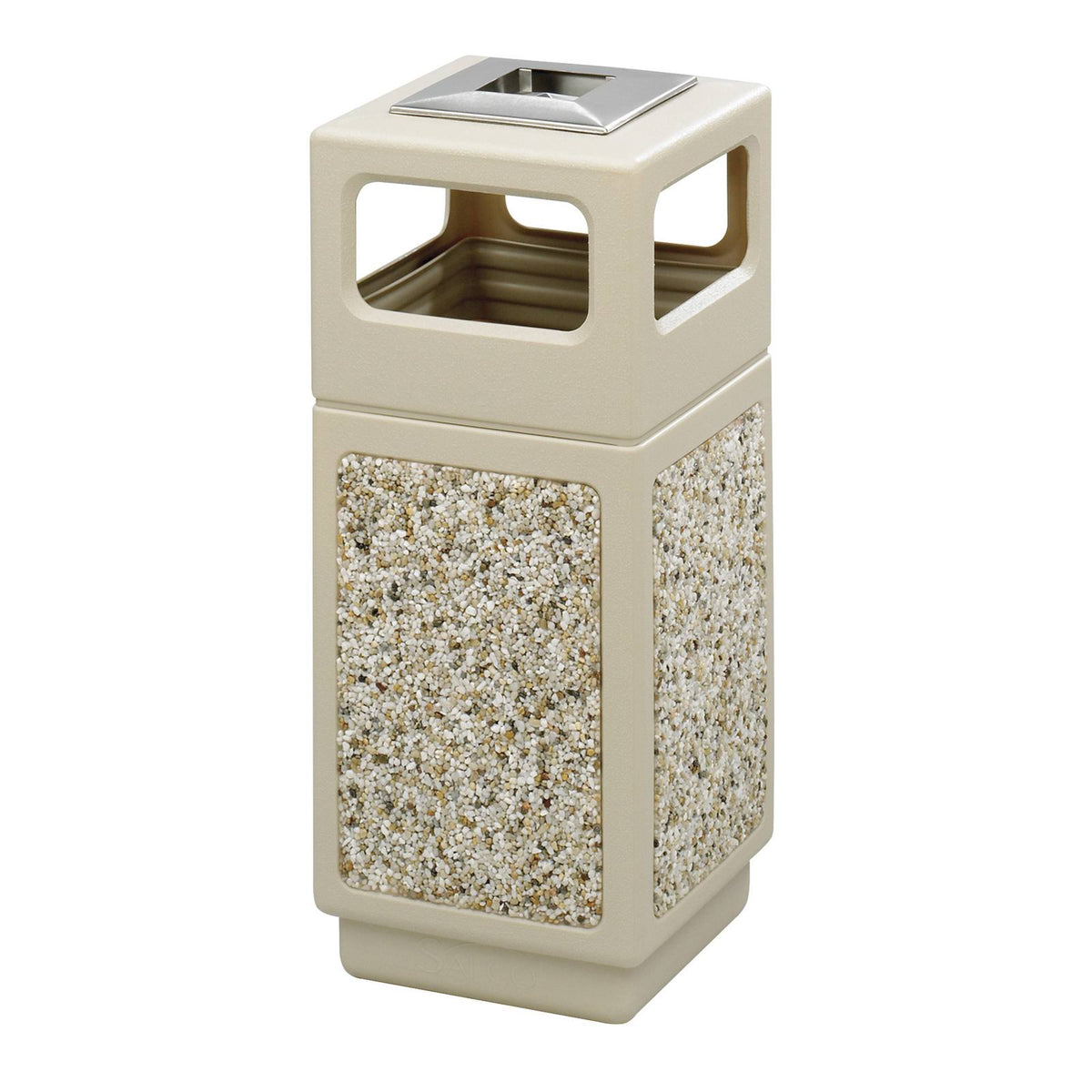 Black Square Aggregate-polyethylene 15gal Receptacle F521