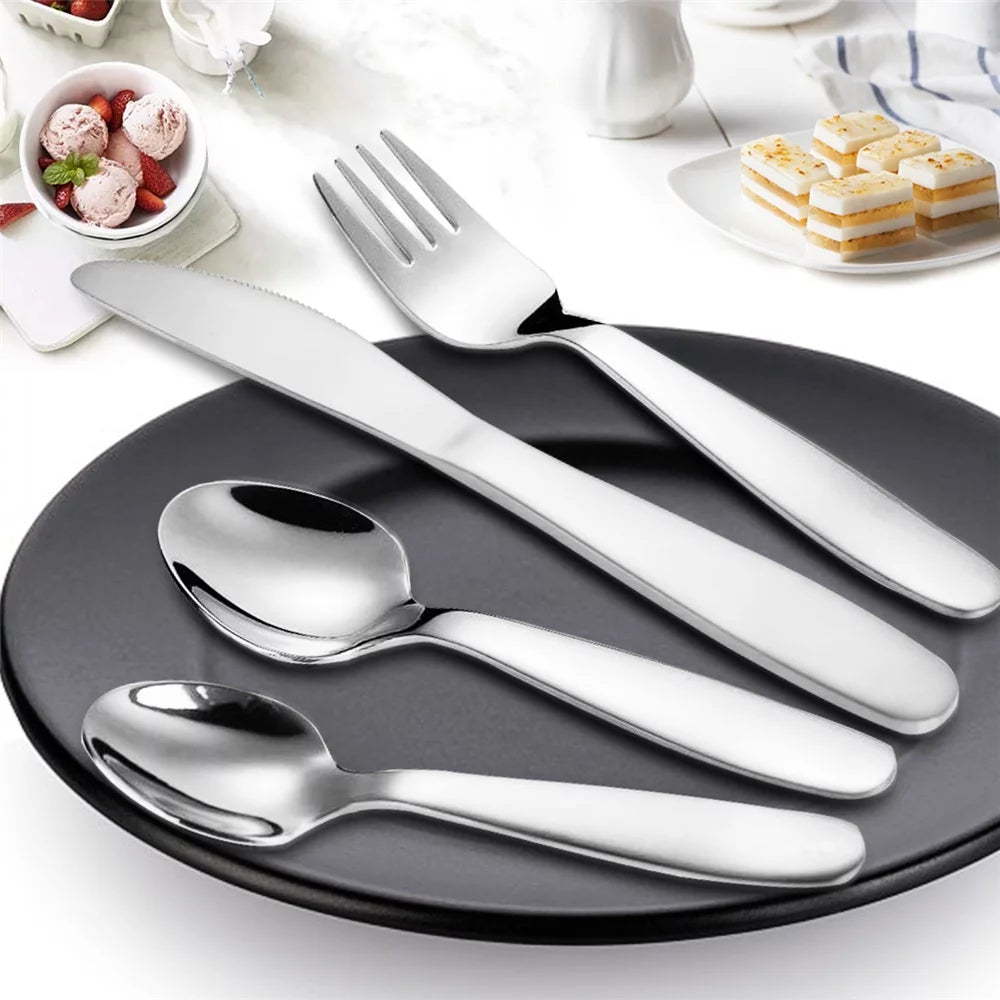 20-Piece Stainless Steel Silverware Set with Steak Knives X646859