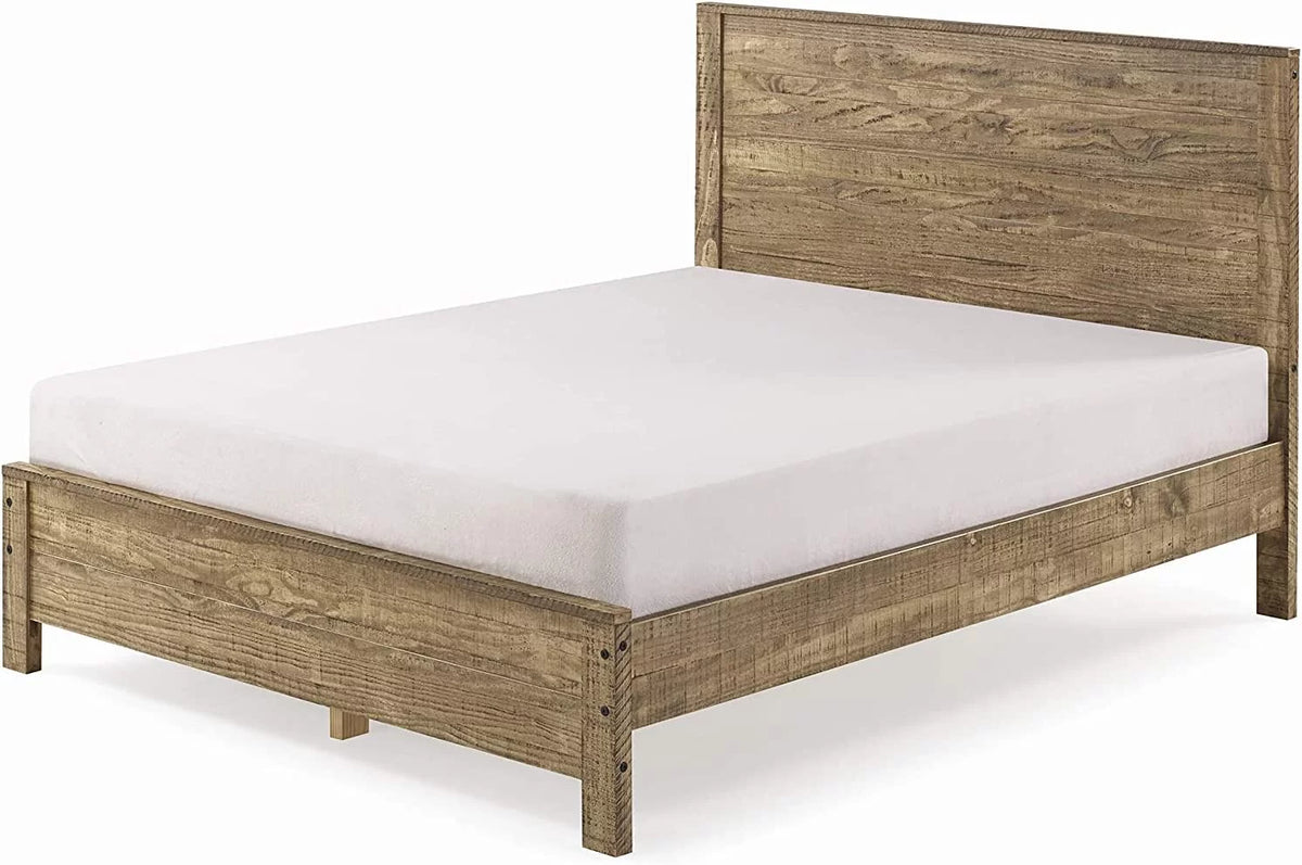 Solid Wood Full Size Bed Frame with Headboard Y2893