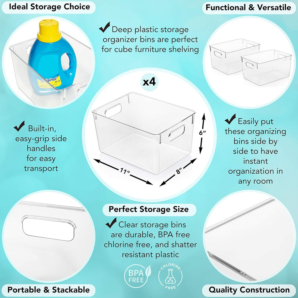 Plastic Storage Bins Pack of 2 Z9918