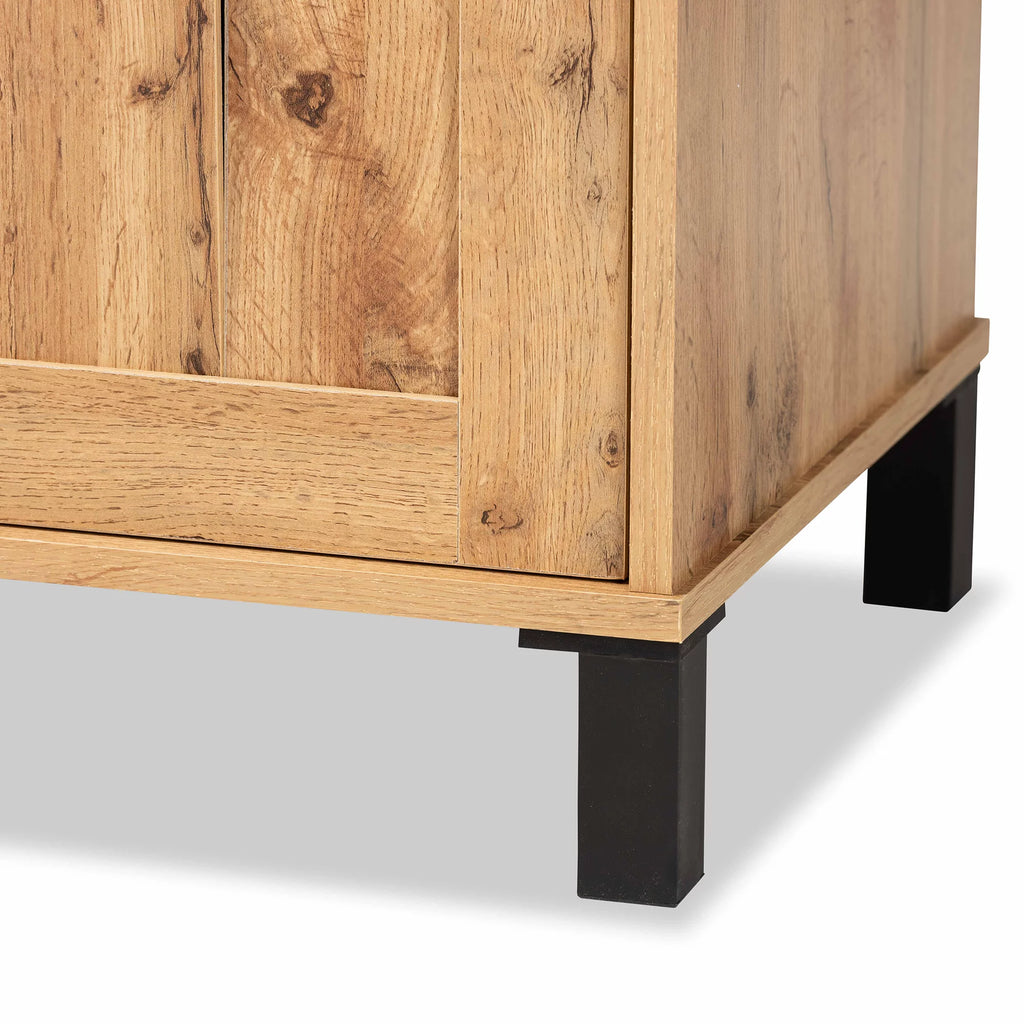 Oak Brown Wood 2-Door TV Stand V479507