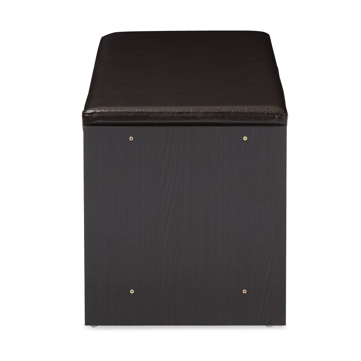 Dark Brown Wood Storage Bench Organizer Y7775