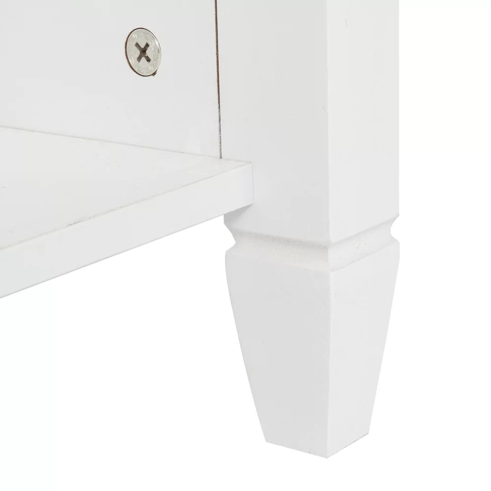 Lift Top White Solid Wood Coffee Table with Storage Shelves V1660