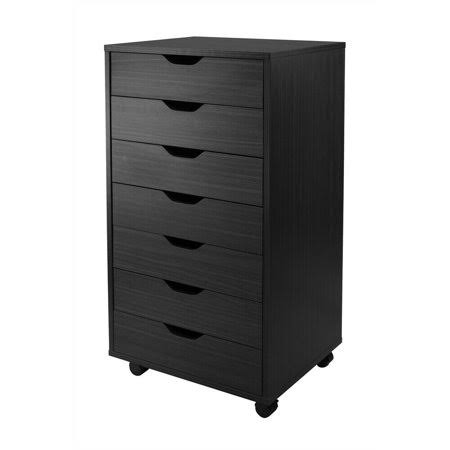 Black 7 Drawer Wood Cabinet G8454