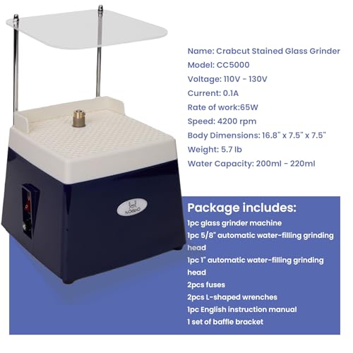 Mini Stained Glass Grinder 110V 4200RPM Brushless Motor A34913