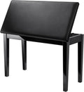 Black Solid Wooden Piano Bench with Storage G374