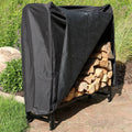 Black Firewood Log Rack with Cover A9310
