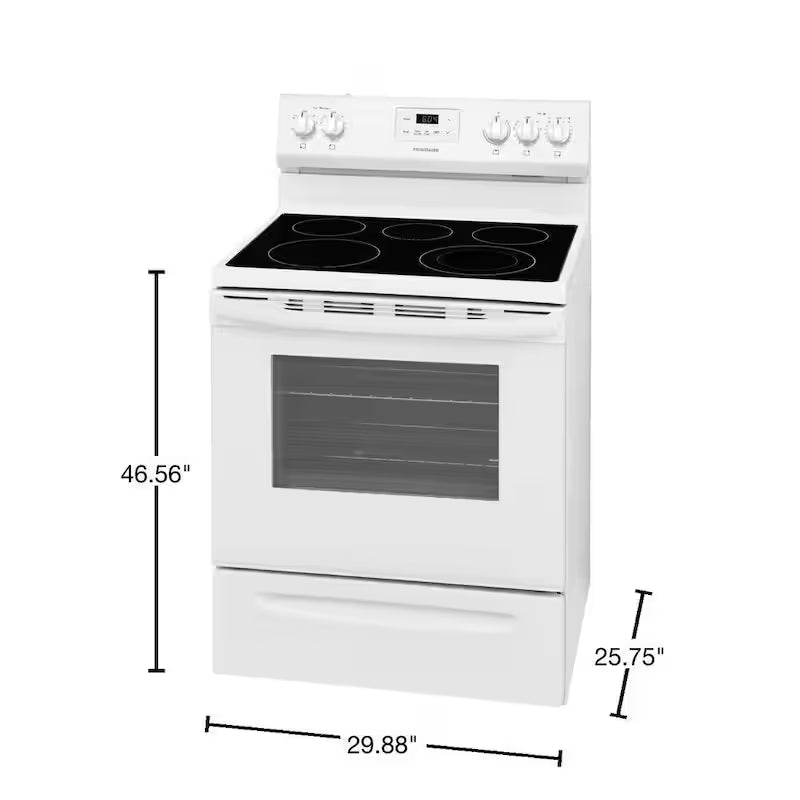 Electric Range with Manual Clean in White K6288