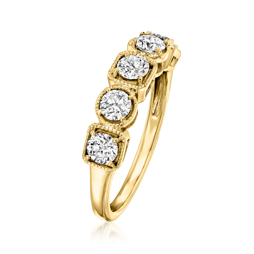 1.00 ct. t.w. Diamond 5-Stone Ring in 14kt Yellow Gold F378