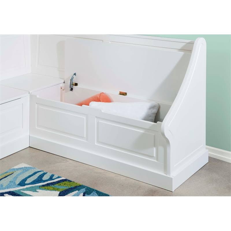 White Wood Corner Breakfast Nook M40924