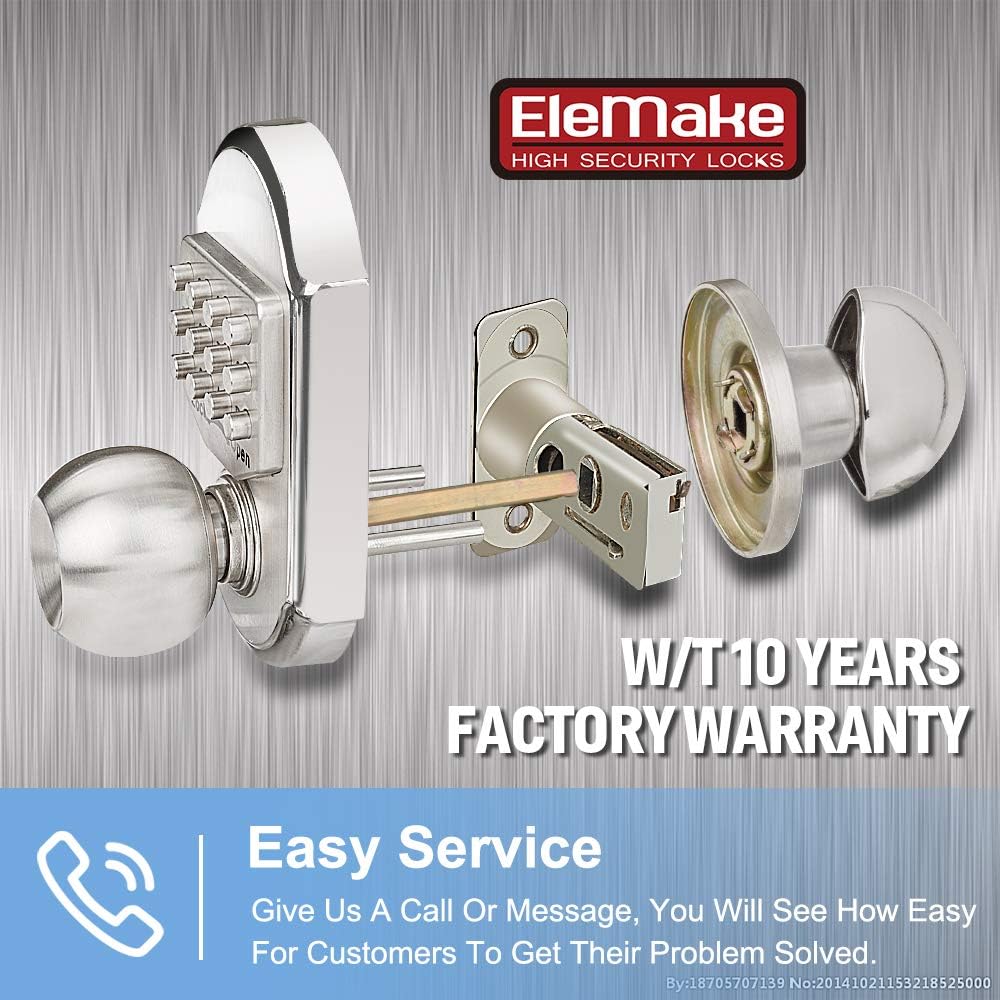 Keyless Entry Door Lock Deadbolt Keypad Mechanical Stainless Steel V306