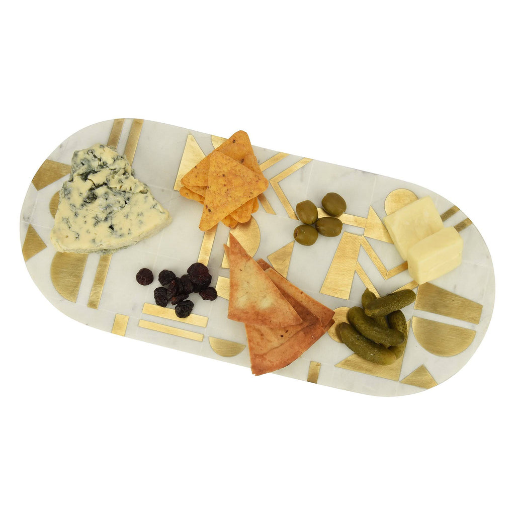 White Gold Marble Cheese Board N21441