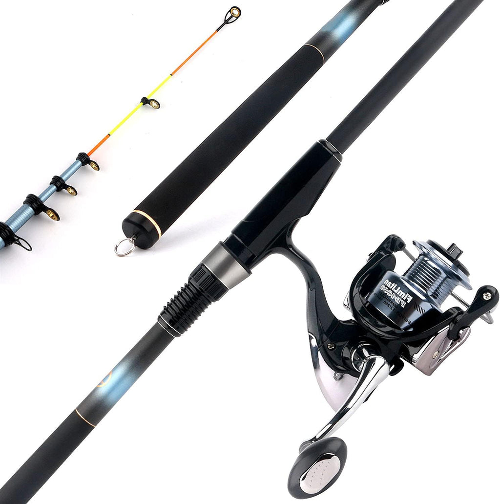 Carbon Fiber Telescopic Spinning Rod and Reel Combo with Storage Bag Y890