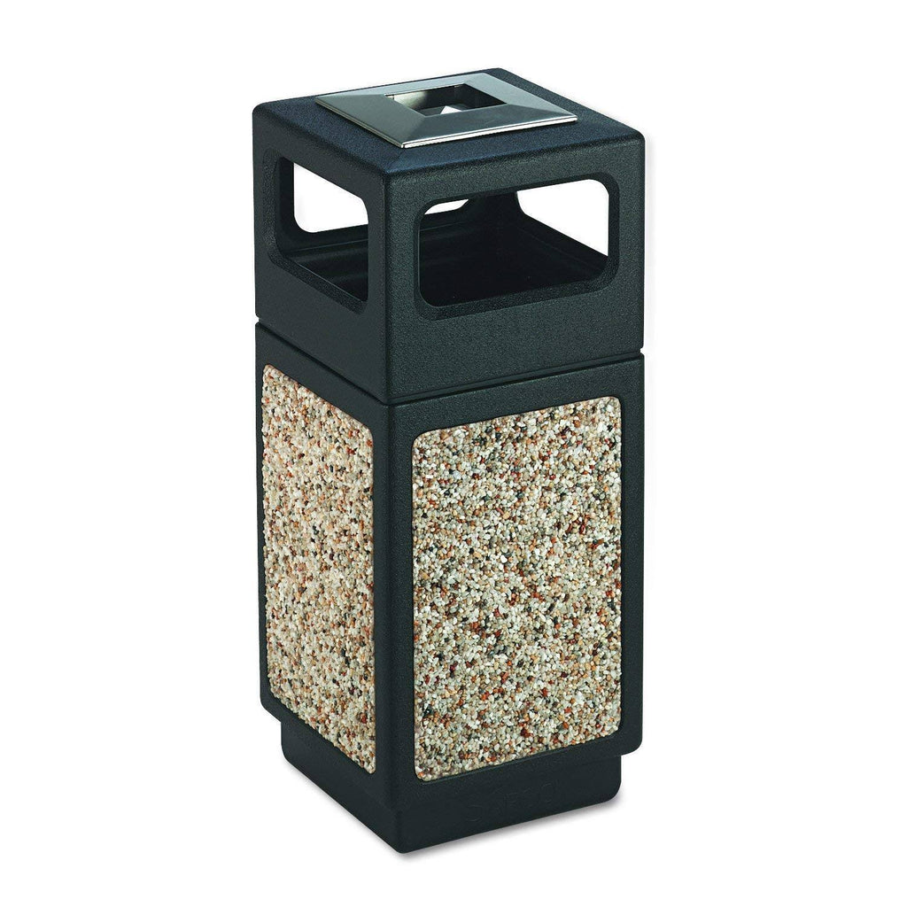 Black Square Aggregate-polyethylene 15gal Receptacle F521