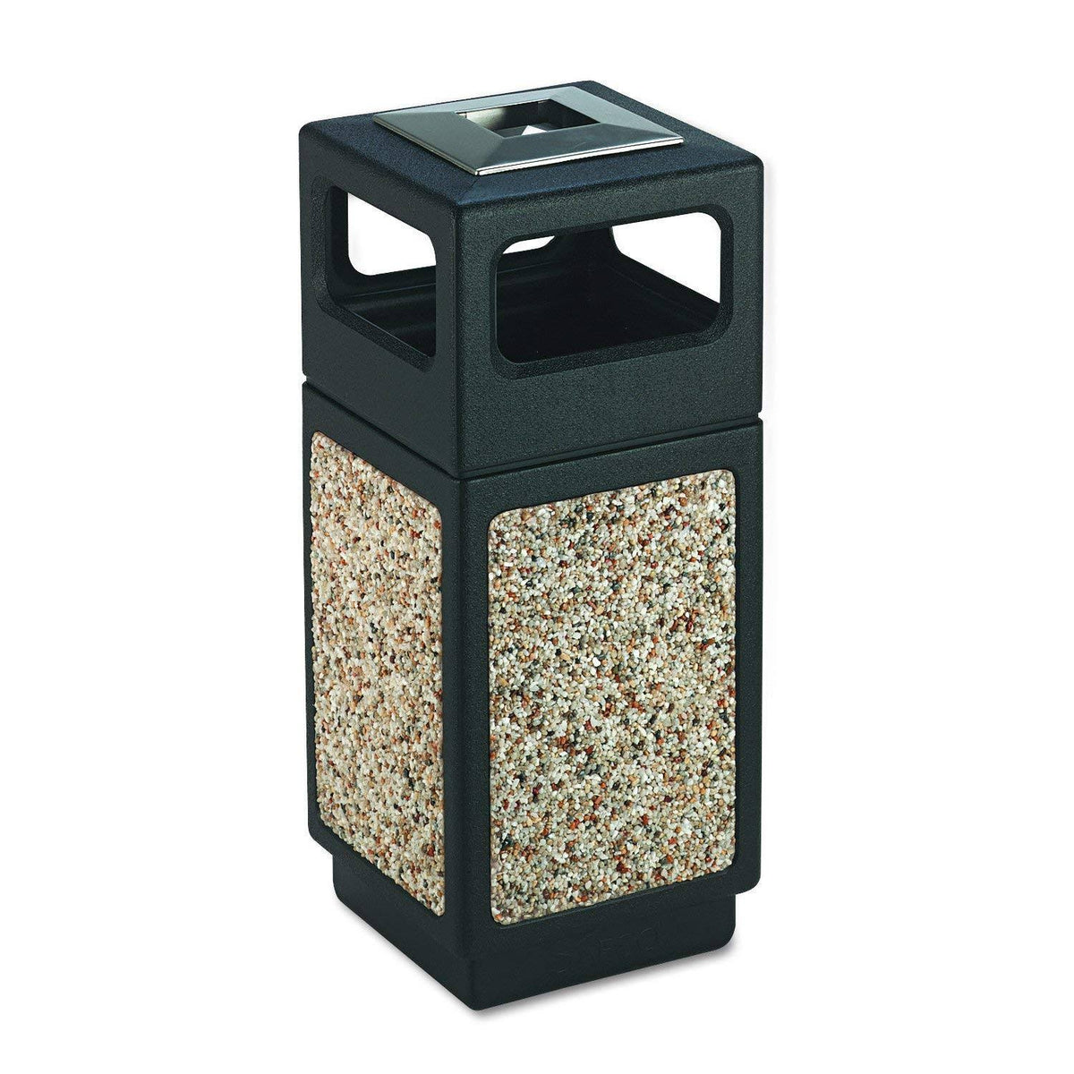 Black Square Aggregate-polyethylene 15gal Receptacle F521