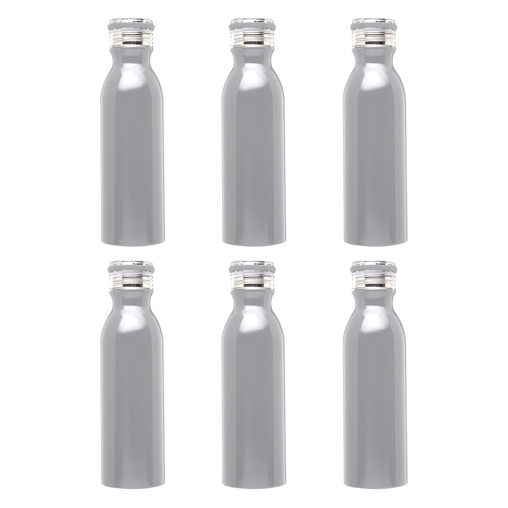 20 oz Set of 6 Stainless Steel Water Bottles U341445