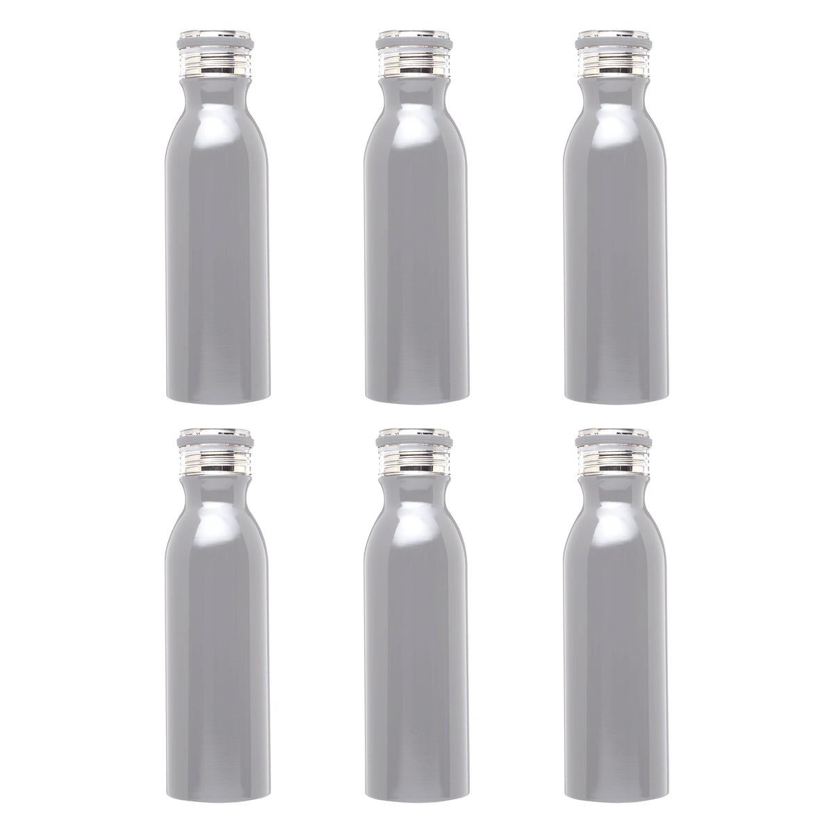 20 oz Set of 6 Stainless Steel Water Bottles U341445
