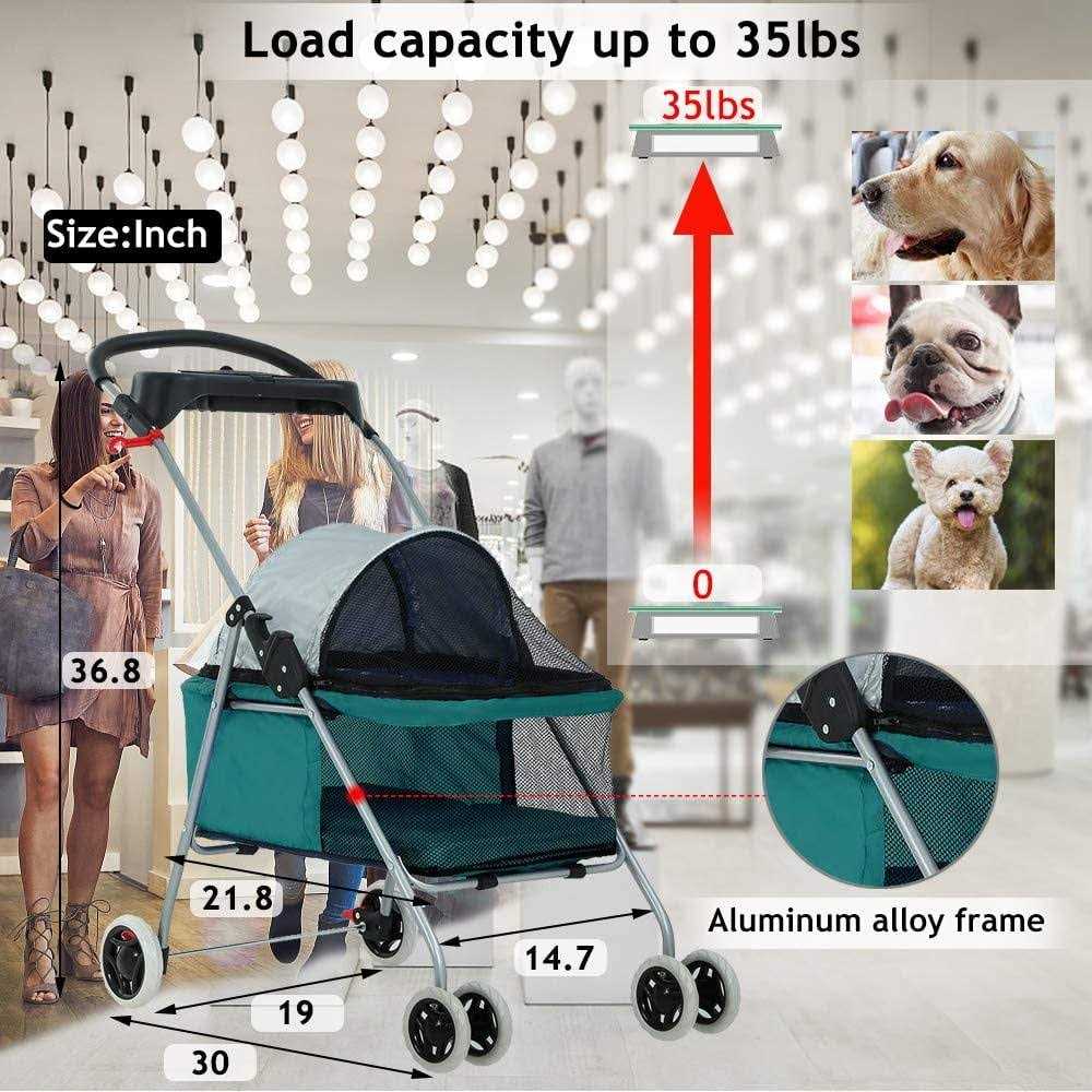 Folding Pet Stroller with Cup Holder B739