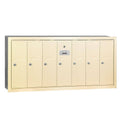 7 Door Sandstone Recessed Mounted Vertical Mailbox I800