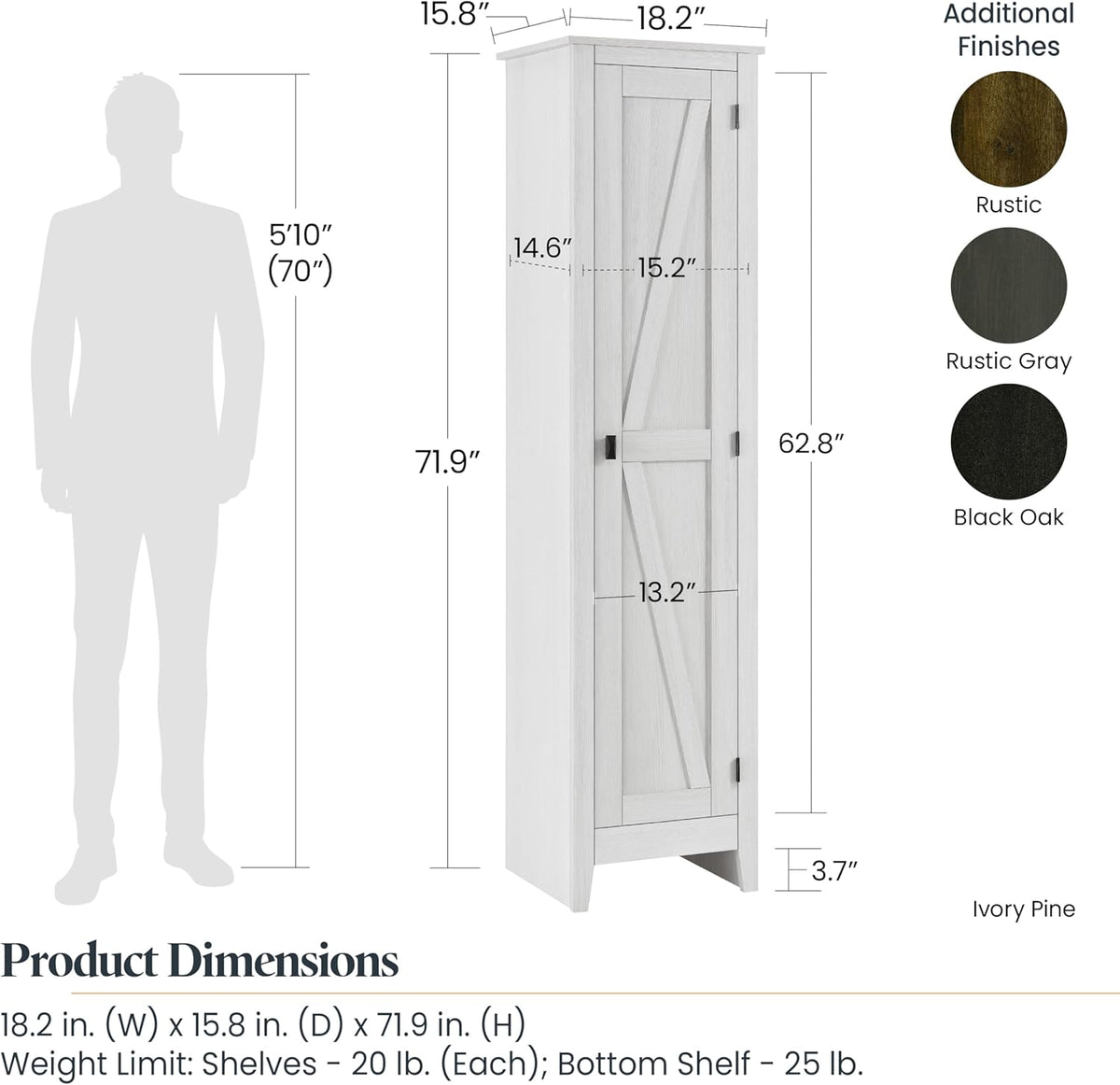 Black Oak Storage Cabinet K429151