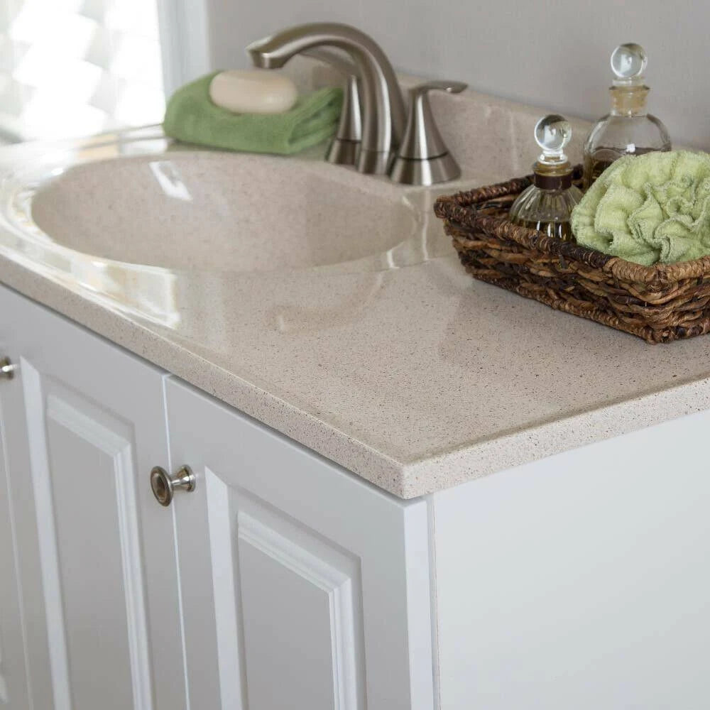 36 in. White Bath Vanity with Vanity Top F325453
