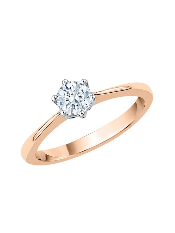 10K Gold Diamond Solitaire Engagement Ring U9552