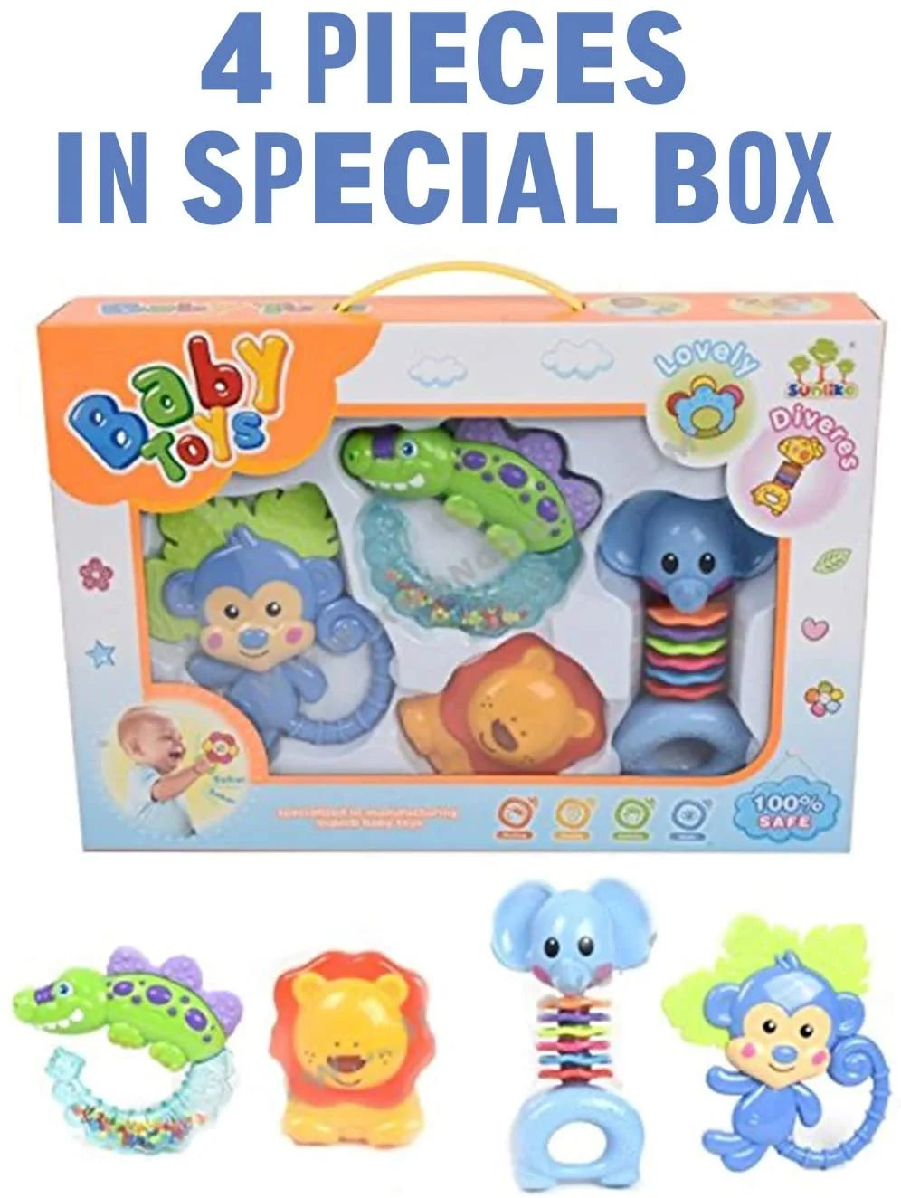 Colorful Baby Rattle Blocks Toys V9441