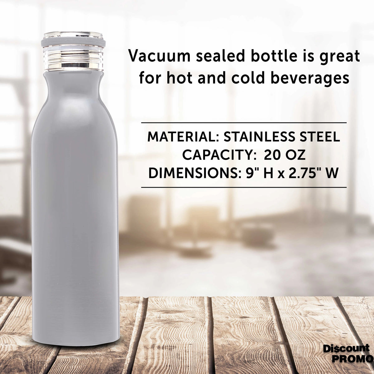 20 oz Set of 6 Stainless Steel Water Bottles U341445