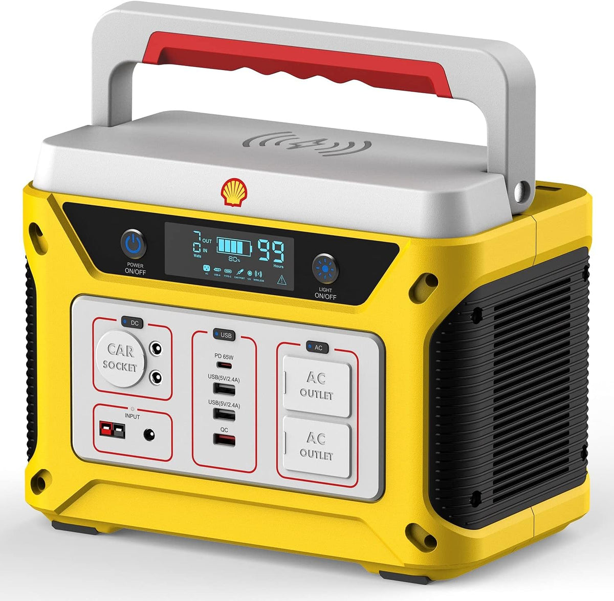 Portable Power Station 500W 583Wh Lithium Battery Solar Generator with 110V AC Outlet L96387