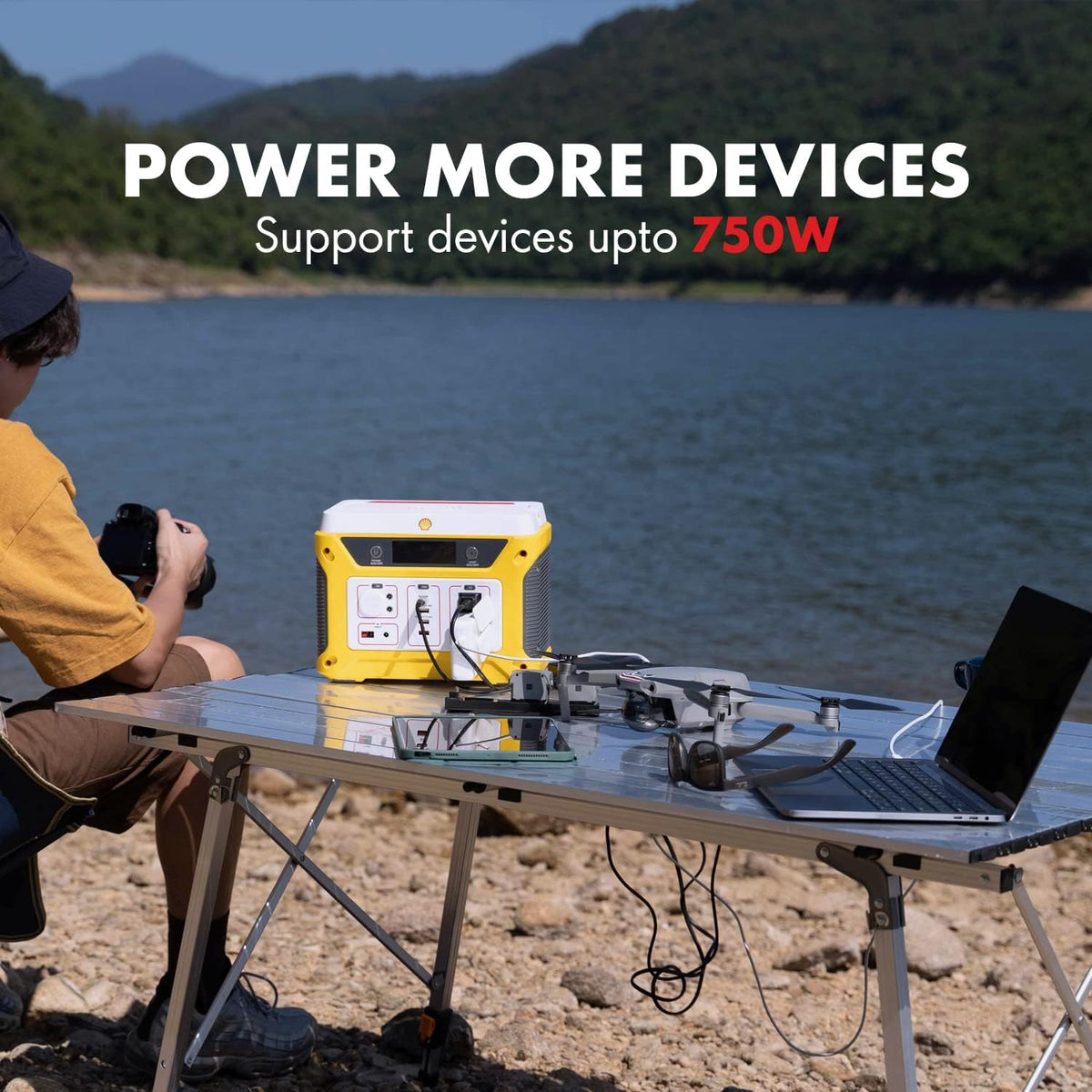 Portable Power Station 500W 583Wh Lithium Battery Solar Generator with 110V AC Outlet L96387