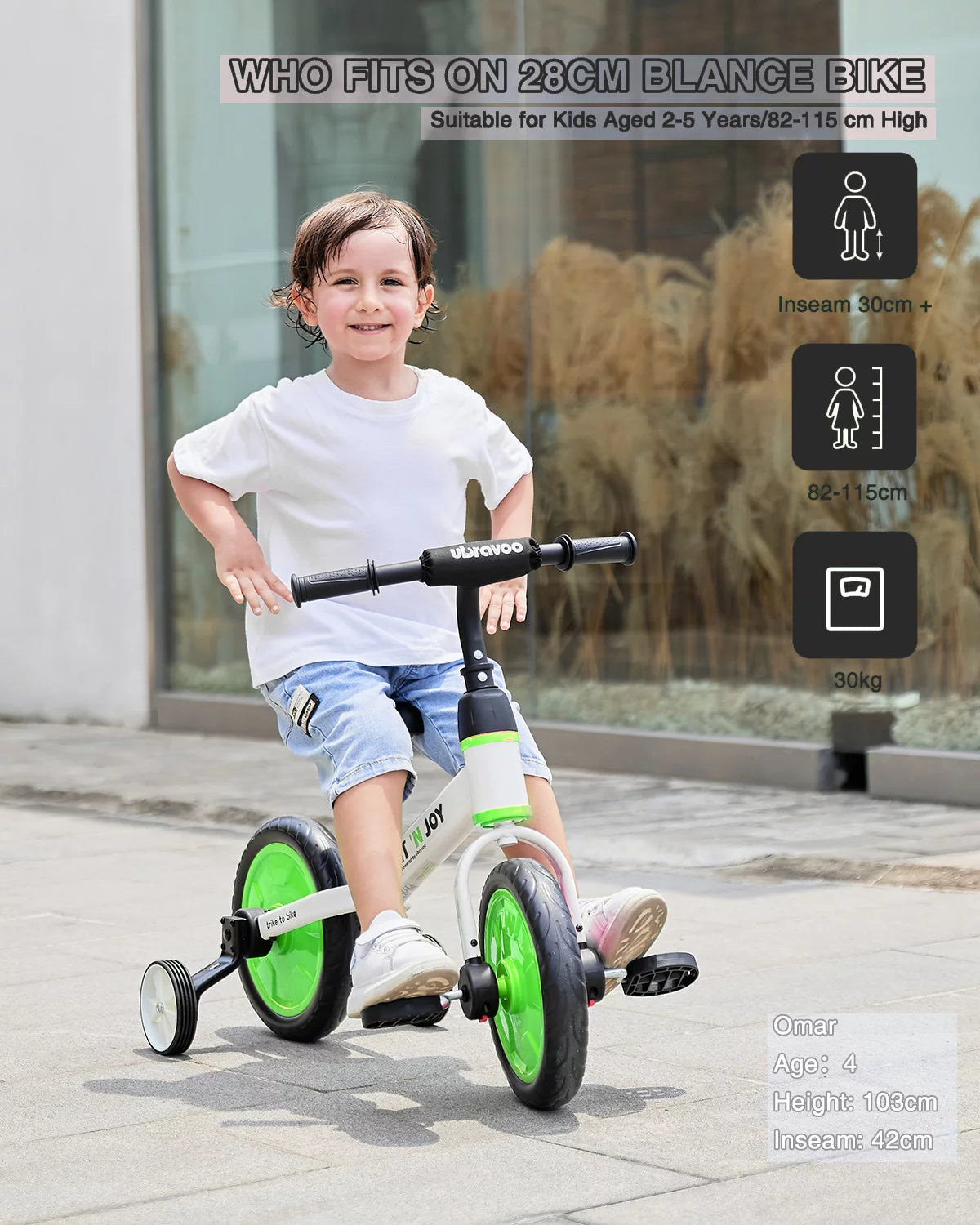 Blue 4-in-1 Toddler Balance Bike Z853