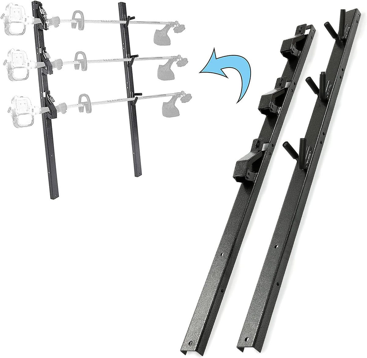 3-Place Trimmer Rack Holder Carrier Mount with Lock, Pack of 2 O65451