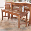 Brown Acacia Wood Patio Bench Q972